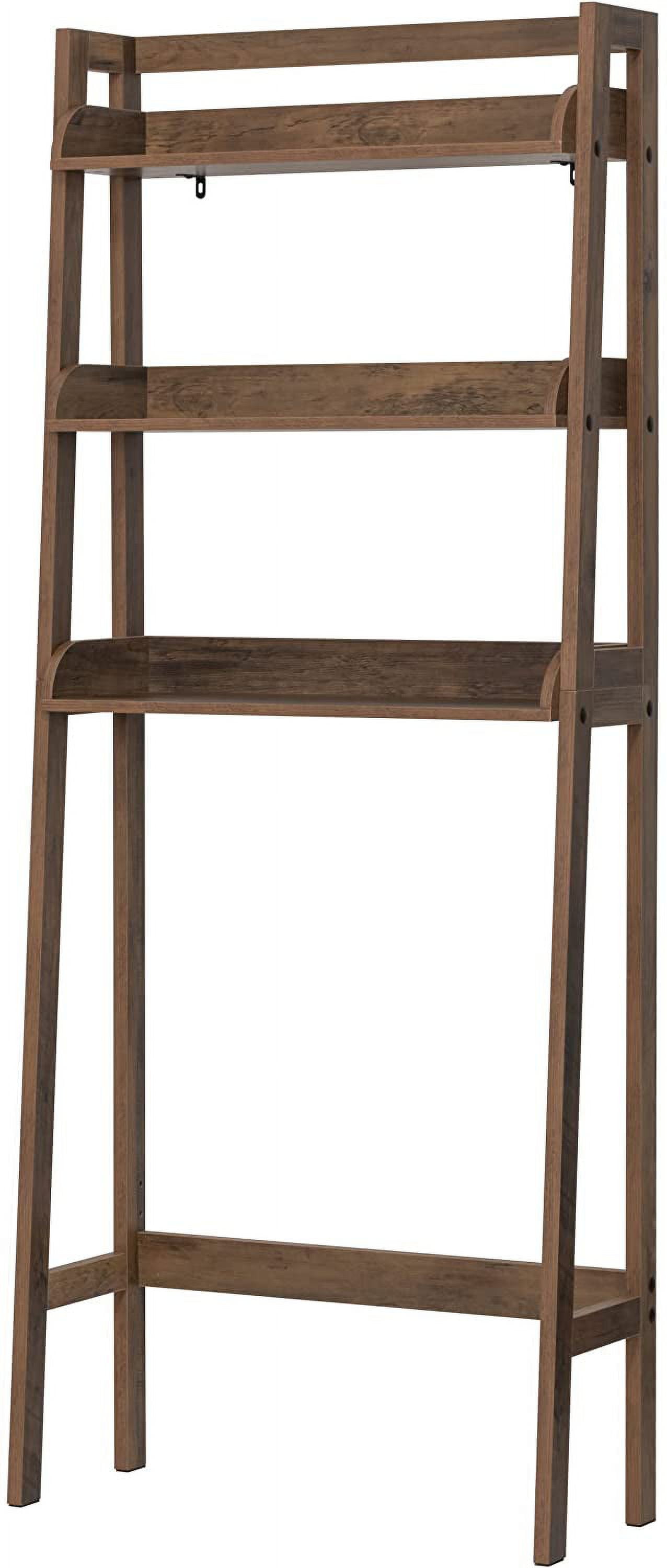 UTEX 3-Shelf Bathroom Organizer Over The Toilet, Bathroom Space saver, Bathroom Shelf, Wood Grain