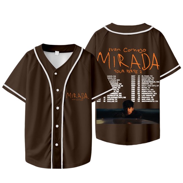 TIANCHU Ivan Cornejo 2025 Mirada Tour Merch Veste de Baseball Inspirée Unisexe Manches Courtes Col en V Tee, 4TG, Style 1