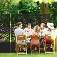 thumbnail image 5 of MAYEERTY Outdoor Black Metal Planter Box with Trellis for Climbing Plants, Raised Garden Bed, Flowing Leaf Pattern,24×11×47", 5 of 11