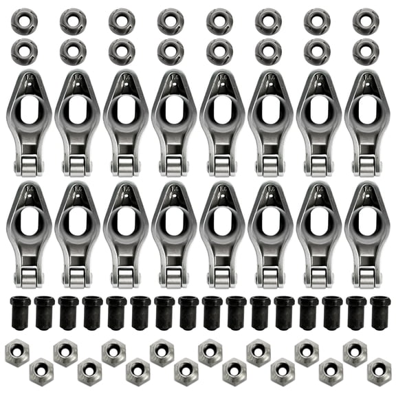 NEWZQ 16Pcs Roller Rocker Arms for Small Block Chevy 350 1.6 Ratio 3/8" Stud 1955-1986 1987-2000