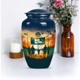 thumbnail image 5 of Yatskia Football Cremation Urn For Ashes Adult Women, Memorial Urn For Human Ashes Adult Male, Funeral Urns For Ash, (Combo 10 Inch and 3 Inch), 5 of 8