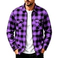 thumbnail image 2 of IhhxPro Men's Cotton Long Sleeve Button down Shirt Red and Black Plaid Zip-Up with Pockets Lumberjack Style Casual Flannel Work Relaxed Fit S-2XL, 2 of 8