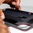 thumbnail image 3 of Caseco Mag-Safe iPhone 14 Pro Max Leather Wallet Case - Sunset Blvd - Red, 3 of 5