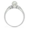 thumbnail image 5 of 14k White Gold Freshwater Cultured Pearl And Diamond Ring, 5 of 6