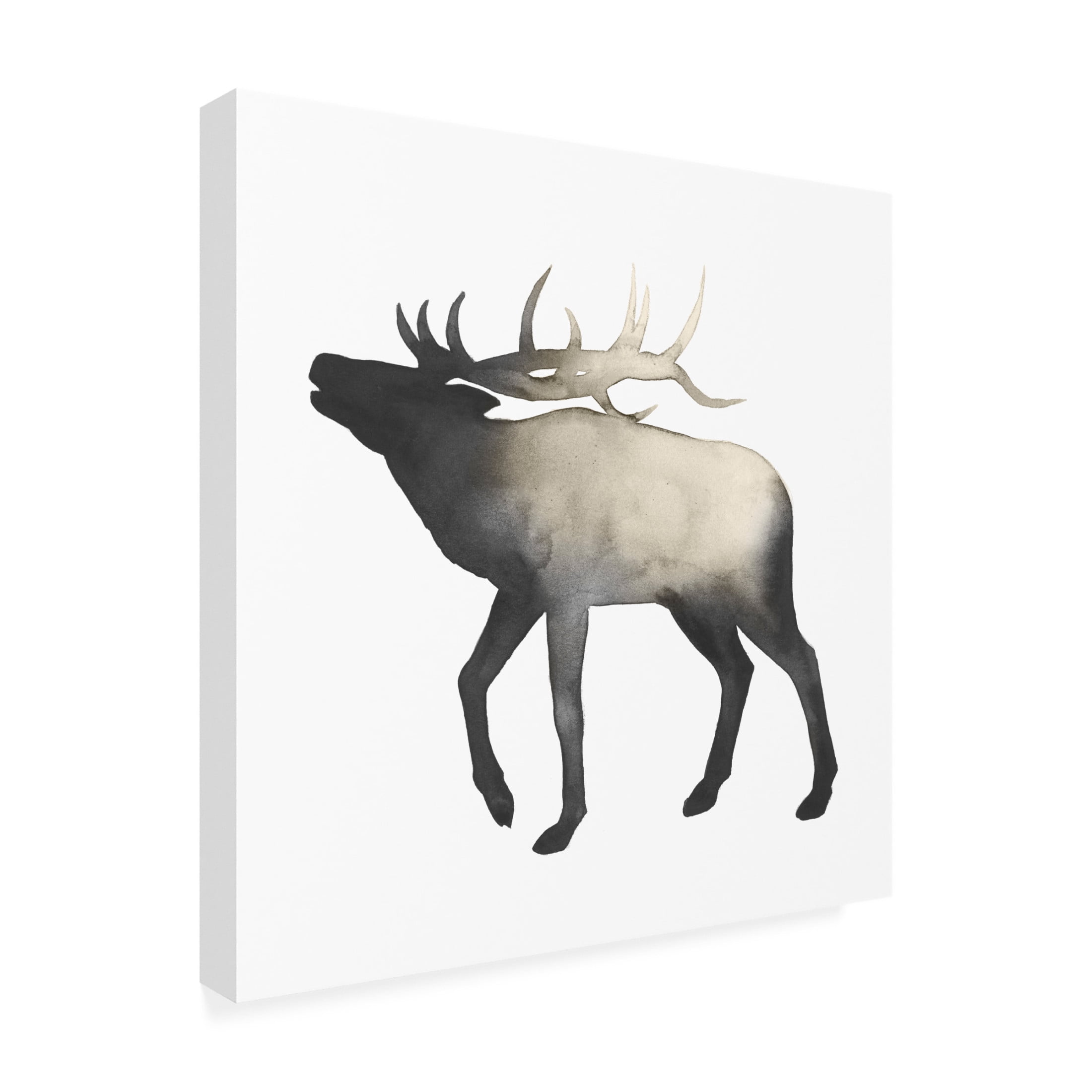 Canvas Wall Art - Grace Popp 'Sepia Animal Silhouette VI' Wall Art for Living Room, Bedroom, or Office Décor by Trademark Fine Art - 14 x 14 Inches