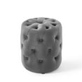 thumbnail image 7 of Modway Amour Tufted Button Round Performance Velvet Ottoman in Gray, 7 of 7