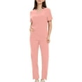 thumbnail image 4 of Penkiiy Women's Nursing Scrubs Set - Comfort Short Sleeve Round Neck Top with Side Pockets | Stretch Workwear Essentials, 4 of 7