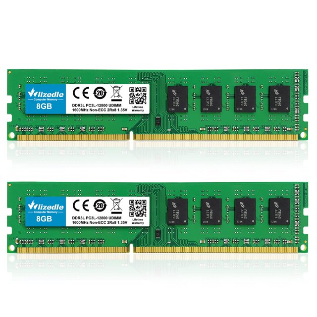Kit de memoria RAM Wlizedle DDR3/DDR3L de 16 GB (2 x 8 GB) 1600 MHz