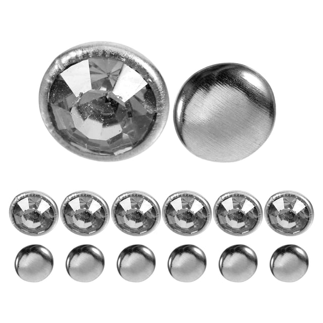 Miangastore 100pcs Rhinestone Rivet Studs Crystal Rivets Clothing PU Crafting Fabric Arts Crafts Rivets for Clothing Shoes Bags and Purse Decoration