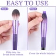 thumbnail image 6 of 100Pcs Makeup Brushes Pen Guard Protector 4.7 inch Purple Expandable Mesh Sleeve Covers Reusable Make Up Brushes Sheath Mesh Netting Protector, 6 of 6