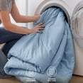 thumbnail image 6 of U by Bedsure Twin Comforter Set Grayish Blue, 5 Pieces Reversible Bed in a Bag, Boho Lightweight Bedding Set, Contrasting Design, 6 of 8