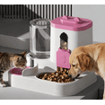 thumbnail image 4 of 2-in-1 Automatic Pet Feeder & Water Dispenser 2L Food 1L Water Large Capacity Gravity Self Feeding Bowl Anti-Overflow Siphon Waterer Easy to Clean for Dogs & Cats Indoor Outdoor Use, 4 of 6
