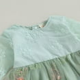 thumbnail image 3 of AMERTEER Fille Automne Robe Manches Longues Col Rond Dentelle Florale Robe Enfants Tulle Robe, 3 of 6