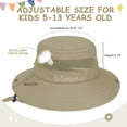 thumbnail image 5 of Zando Sun Hats for Kids Breathable UPF 50+ Bucket Hat for Boys Grils Adjustable Summer Beach Fishing Safari Hat, 5 of 7
