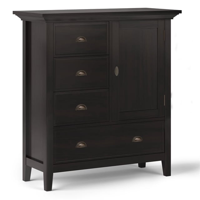 Simpli Home Redmond Wood 39" Transitional Medium Cabinet in Hickory Brown