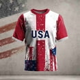 thumbnail image 2 of Men’s USA Graphic Crewneck T-Shirts Short Sleeve Wrinkle Free Breathable Tee for 4th of July Sports Football Game Day Events, 2 of 3