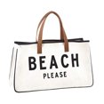 thumbnail image 1 of hirigin Beach Bag Canvas Tote Bag Letter Printed Tote Bag for Women Gifts Bag for Teacher Bridesmaid, 1 of 8