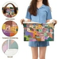thumbnail image 5 of Yayeee Foldable Storage Basket for Shelves with Handles Waterproof Cloth Bins, Purple Cityscape Painting, 5 of 7