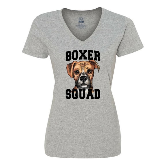 Inktastic Dog Boxer Squad Women's V-Neck T-Shirt