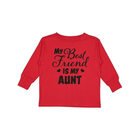

Inktastic My Best Friend is My Aunt with Hearts Gift Toddler Boy or Toddler Girl Long Sleeve T-Shirt
