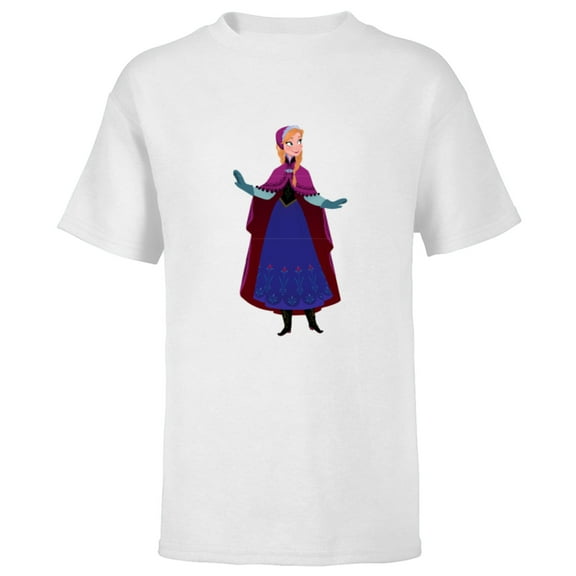 Disney Frozen Anna T-Shirt - Short Sleeve T-Shirt for Kids - Customized-White
