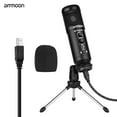 thumbnail image 1 of USB Condenser Microphone Computer Mic Kit with Mini Desktop Metal Tripod Stand Windscreen USB Cable for Music Recording Live Streaming Online Singing Meeting Teaching Game, 1 of 7