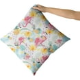 thumbnail image 3 of Pink Flamingo Throw Pillow Covers Set of 2 Square Pillow Cases Home Decorative Pillowcase or Bed Couch Sofa Living Room 18 x 18 inch, 3 of 6