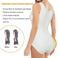 thumbnail image 4 of Jfieei Women Beauty Back Trainer Bodysuit Slim Full Body Shapewear Tummy open stall bodysuit Round Neck Jumpsuits Beige 2XL, 4 of 5