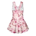 thumbnail image 4 of Xoenoiee Cherry Blossom Print Girls One Piece Swimsuit Swimwear with Skirt Sleeveless Swimsuits Swim Dress Quick Dry Bathing Suits for Beach, Size 3-4 Years, 4 of 7