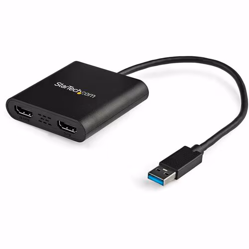 thumbnail image 1 of StarTech.com USB 3.0 to Dual HDMI Adapter, USB to 2x HDMI Monitor Converter for Windows (no support for macOS/ChromeOS/Linux), 1 of 5