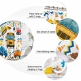thumbnail image 3 of Small Stall Shower Curtain 36x72 Inch Narrow Half Size Cartoon Truck Bath Curtains Bathroom Decor, Cute Funny Engineering Vehicle Waterproof Fabric Shower Curtain Set with Hooks 36 Inch, 3 of 7