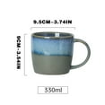 thumbnail image 2 of Ceramic Coffee Mug, Insulated Coffee Cup, Ergonomic Comfortable Grip Gradient Ceramic Mug, Wide Mouth Easy Clean, 9oz Capacity Durable Heat Retention Beverage Container, 2 of 6