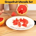 thumbnail image 4 of Duslogis Grapefruit Spoons Serrated Edge Grapefruit Knife Stainless Steel Grapefruit Utensil Tool Dessert Spoons for Citrus Lemon Kiwi Salads Melon Lime Pitaya Apple Fruit Puree (Silver), 4 of 7