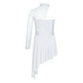 thumbnail image 4 of iiniim Big Girl's Lyrical Dance Dress Modern Contemporary Ballet Dancewear Ballerina High-Low Skirt Size 6-16 A White 14, 4 of 7