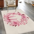 thumbnail image 3 of 3'x5' Area Rugs, Eucalyptus Flower Indoor Outdoor Area Rug for Living Room Bedroom, Pink Fruit Botanical Garden Florals Washable Bathroom Rugs Kitchen Floor Carpet Mats Home Decor Aesthetic, 3 of 8