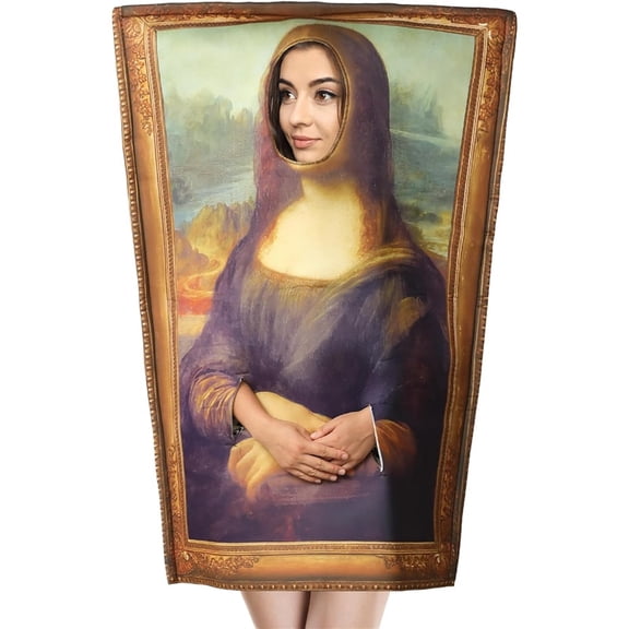 Ebaokuup Halloween Famous Paintings Costume- Cosplay Funny Mural Costume Adult Men Women- Creative Halloween Dress Up Outfits with Hollowed Out Head & Hands for Halloween Party Stage Performance