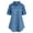 plus size tops for women-Blue, variant on Clearance Plus Size Spring Tops for Women 2025 Dressy Casual 2025 Women's New Button-up Lace Solid Color Short-sleeved Shirt Red L