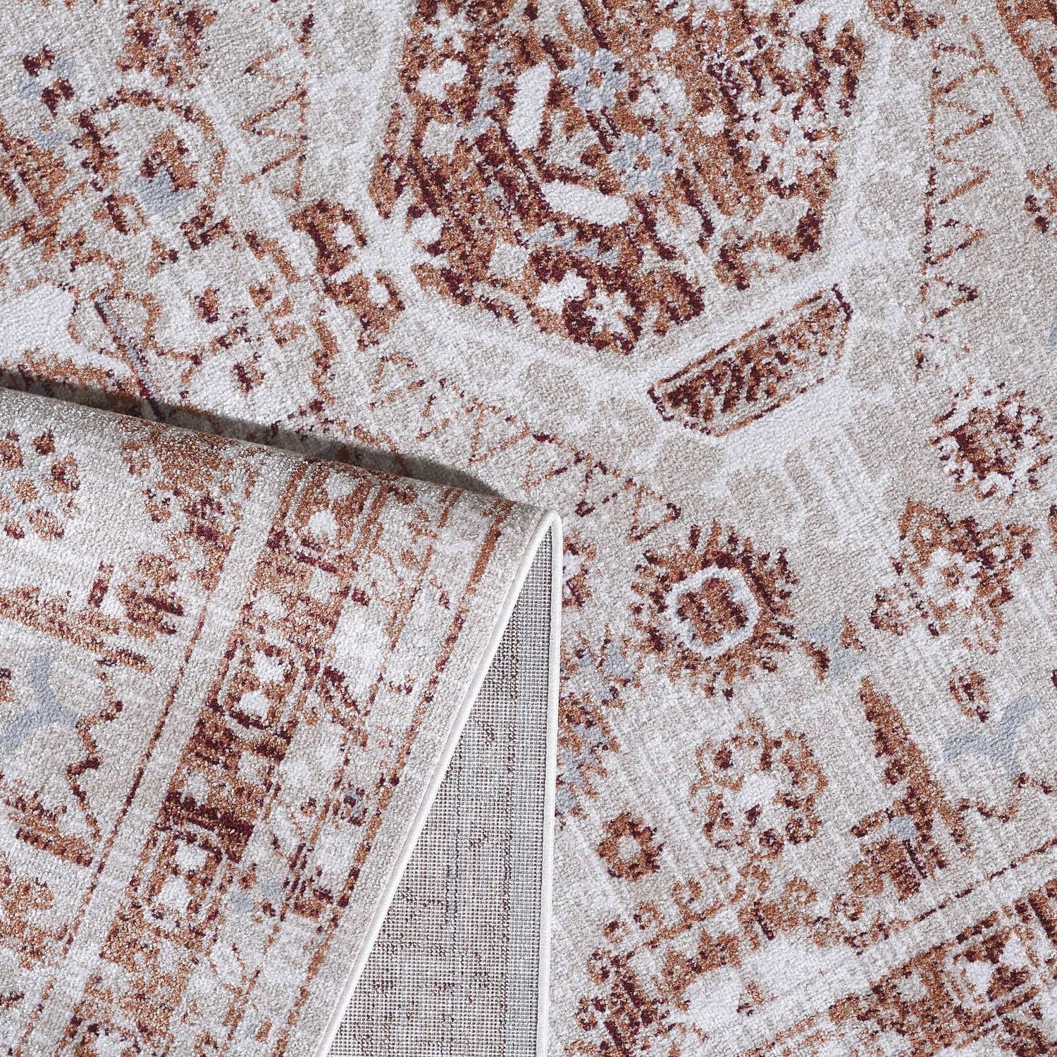 Rug Ease Tapis abril en vison et terre cuite