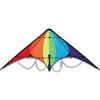 63 Inch Rainbow Spectrum Vision Sport Wind Kite, Black and Multicolor