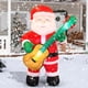 thumbnail image 1 of Papá Noel inflable navideño con guitarra de 2 m para decoración exterior, 1 of 6