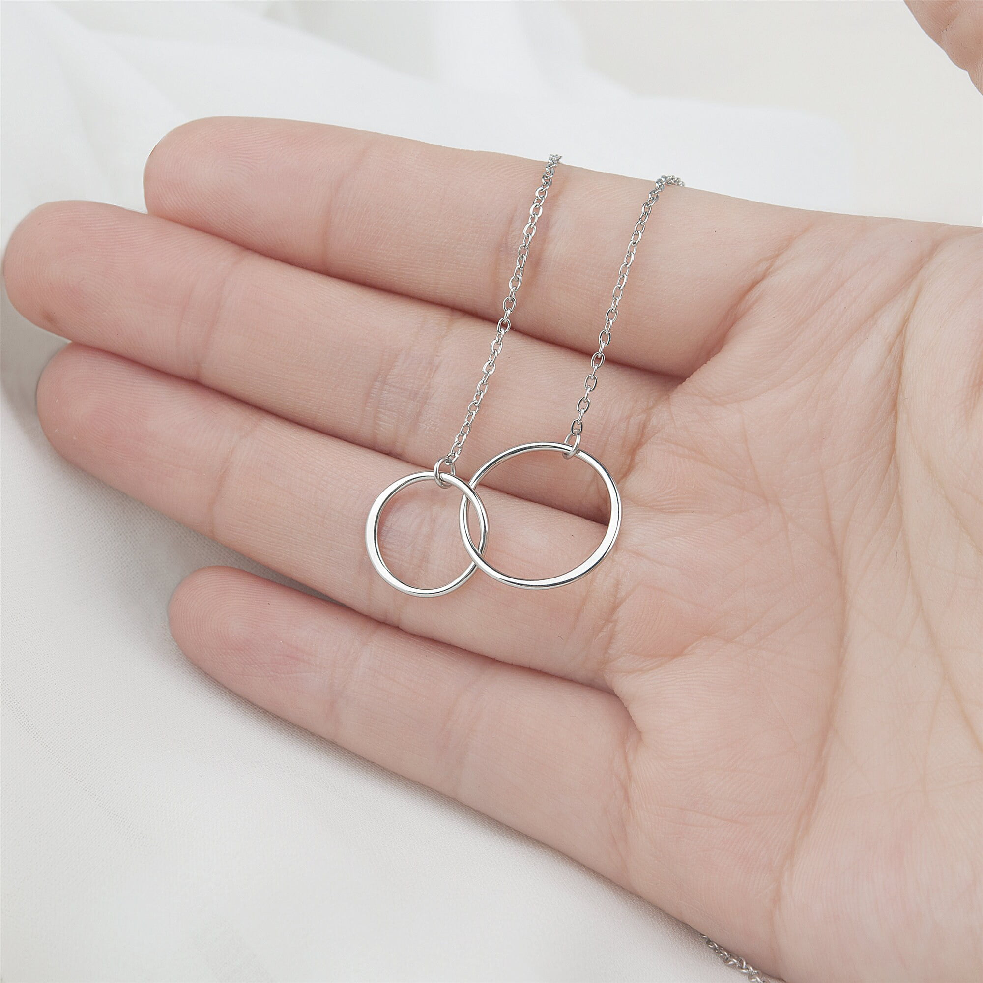 Large Silver Five Circle Necklace – Rachel Dawn Designs