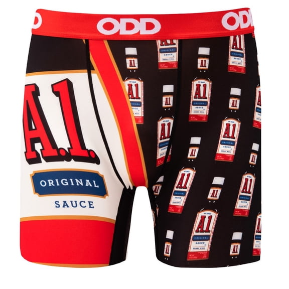 ODD SOX – A1 Sauce Boxer Briefs – Original Steak Sauce Bottle Print Graphic – Men’s 2X-Large 39–42 –