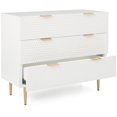 Adore Decor Jolie 3 Drawer Standard Dresser White