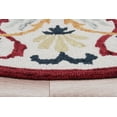 thumbnail image 5 of Ox Bay Talia 6' Round Ivory/Red Medallion Wool Indoor Area Rug, 5 of 7