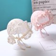 thumbnail image 2 of Opolski Baby Hat Floral Print Decorative Breathable Infant Net Bonnet Cap for Summer, 2 of 8