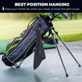 thumbnail image 5 of 1Pcs Tri-fold Golf Towels Absorbent Cleaning Towels Microfiber Waffle Pattern with Carabiner Clip for Hanging on Golf Club Bag(15.74x15.78in), 5 of 7