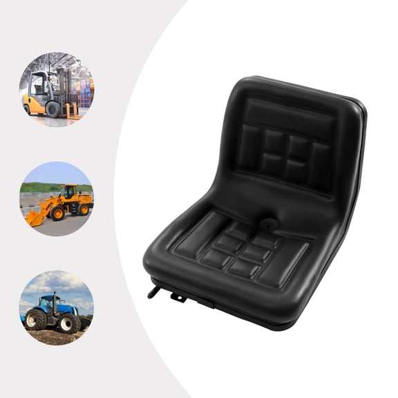 35*38.5*30cm 220lbs Black Universal Compact High Back Mower Seat for Forklifts Bulldozers Tractors Trenchers