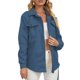 thumbnail image 1 of Chaqueta de invierno de moda para mujer, color sólido, cuello vuelto, manga larga, bolsillo de un so Abanopi Grande, 1 of 7