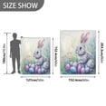 thumbnail image 4 of Wobogo Easter Blue Bunny Flannel Fleece Bed Blanket as Bedspread Coverlet Sofa blankets (50x60in) Soft Lightweight Warm and Cozy, 4 of 7