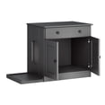 thumbnail image 4 of Palace Imports 100% Solid Wood Ziva 2-Door Cat Litter Box Enclosure with 2-Drawers and Litter Catch, Gray, 4 of 6